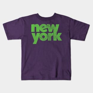 New York ///////// Retro Typography Design Kids T-Shirt